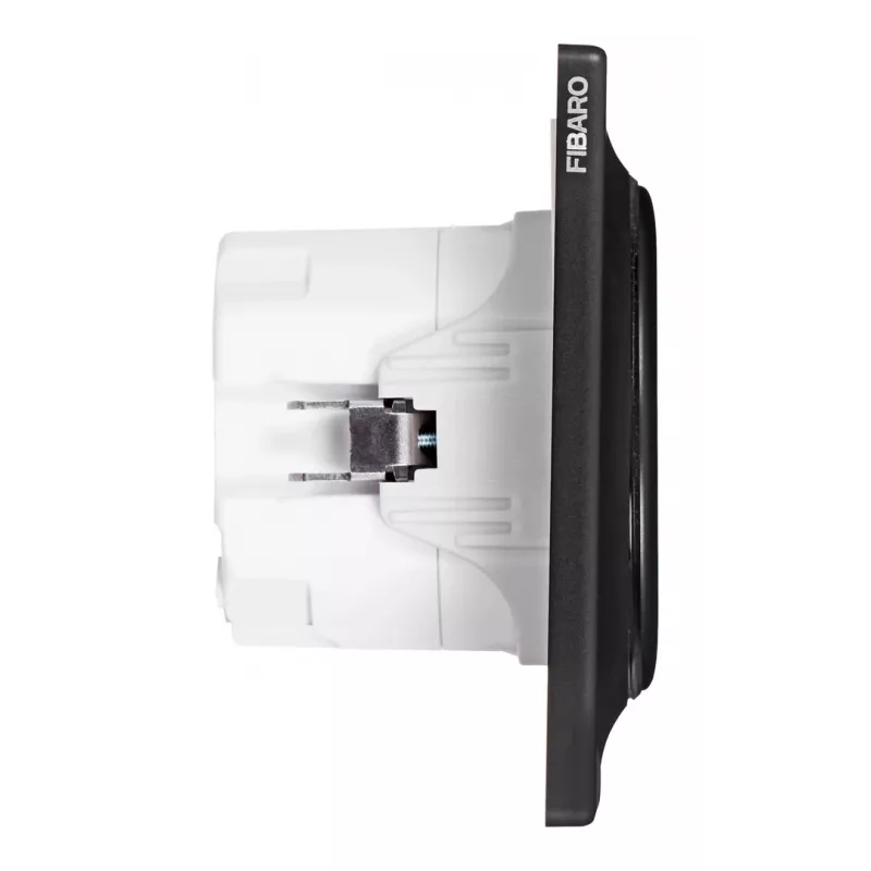 Electrical socket outlet Type F Fibaro FGWOF-011-8, 1 socket, 110–230 V, 50/60 Hz, black