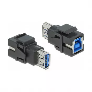 Keystone module DeLOCK 86395 Flat Black USB A