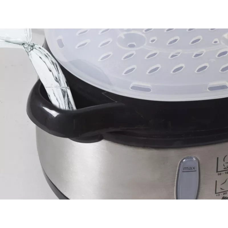 Steam Cooker Beper BC.250 3 Baskets Countertop 800 W Stainless Steel