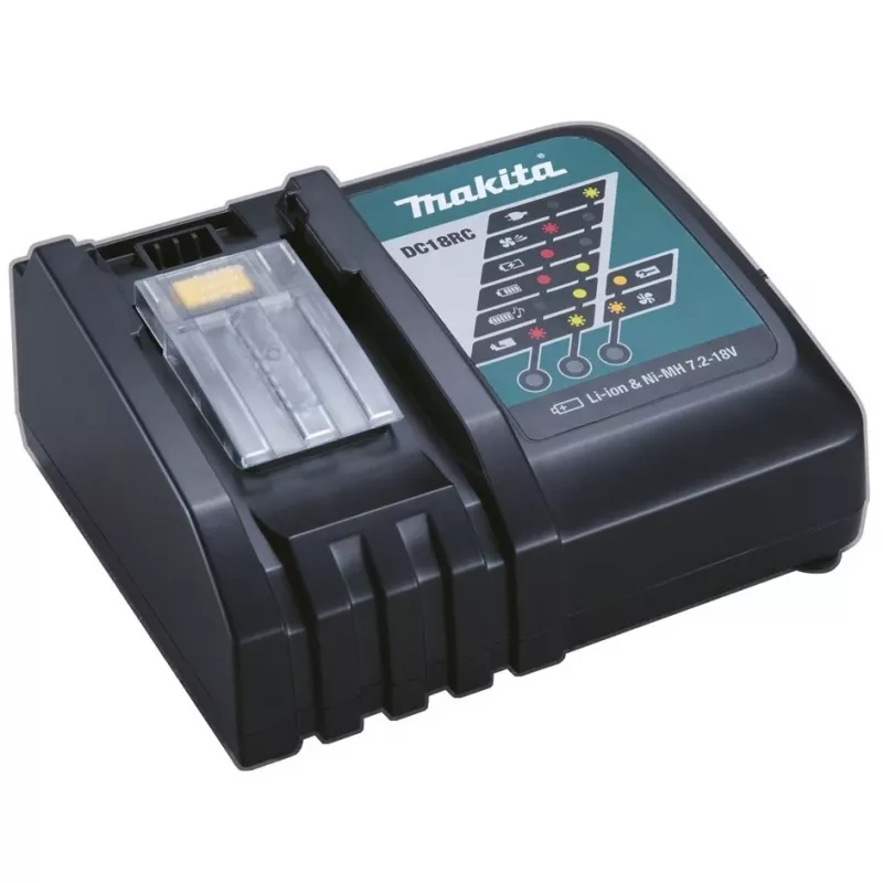 Makita DC18RC - Battery Charger - 1 x Battery Charging - for Makita DCS553, DGA514, DGA901, DHP453, DHP482, DHS630, DLW140, DLX3179, DML815, LXT DBN500 (DC18RC)