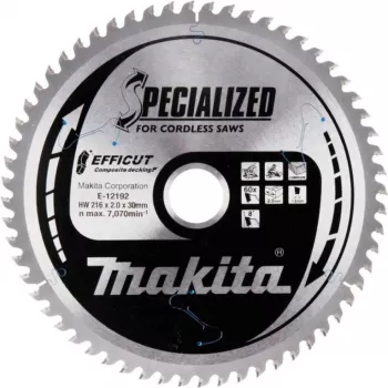 Makita Efficut - Circular Saw Blade - for Wood, Metal, WPC (Wood-Plastic-Composites)