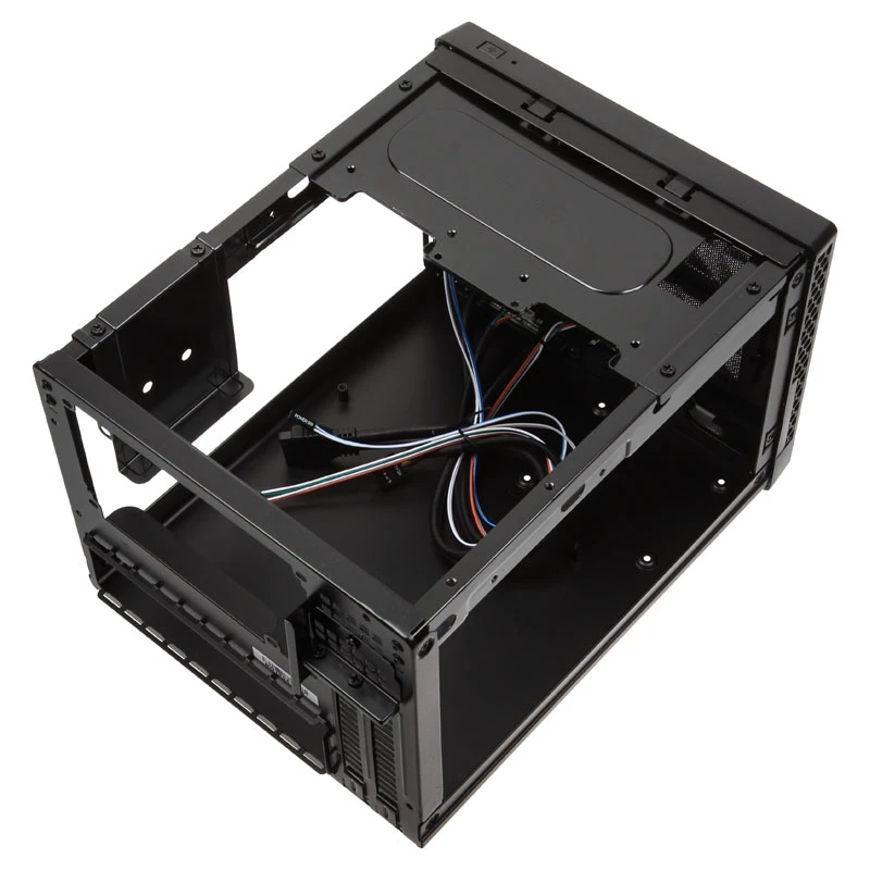 SilverStone SUGO 13 - Desktop - Mini-DTX - without Power Supply (AT / PS/2) - Black - USB/Audio (SST-SG13B-Q)
