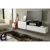 Cama TV cabinet SIGMA 3 180 white/white gloss + black