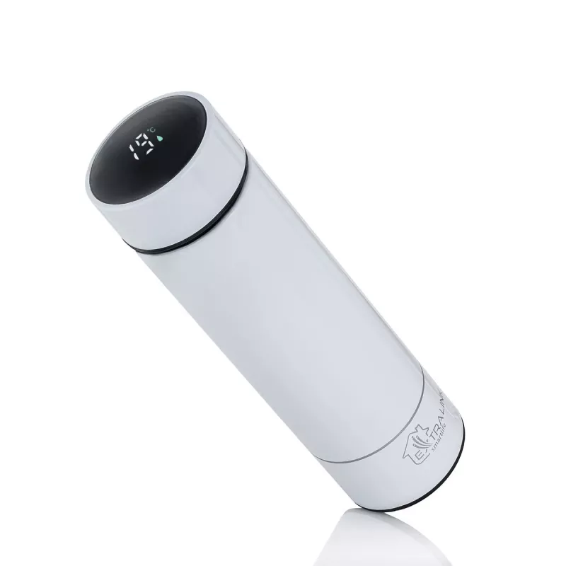 Extralink Smart Travel Mug White, Thermal Cup with Temperature Display