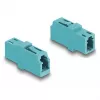DeLOCK Optical Fiber Coupler LC Simplex female to LC Simplex female OM3 aqua