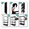 Garden tool storage rack Top e shop Rack FS004 — freestanding galvanized steel, 720×340×1270 mm, 50 kg capacity