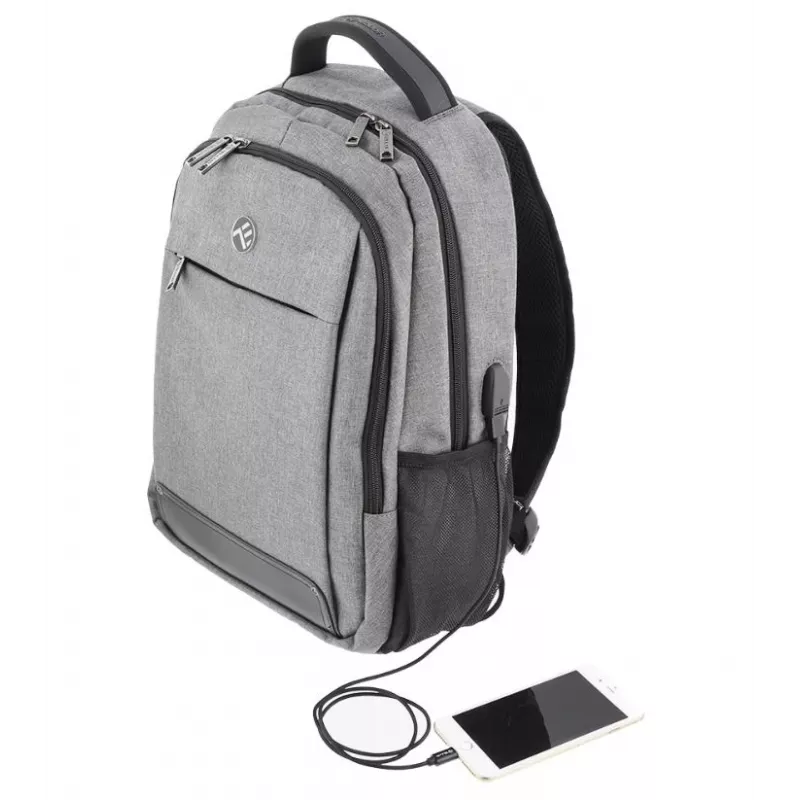 Notebook backpack Tellur Companion 15.6 inch with USB port, Gray