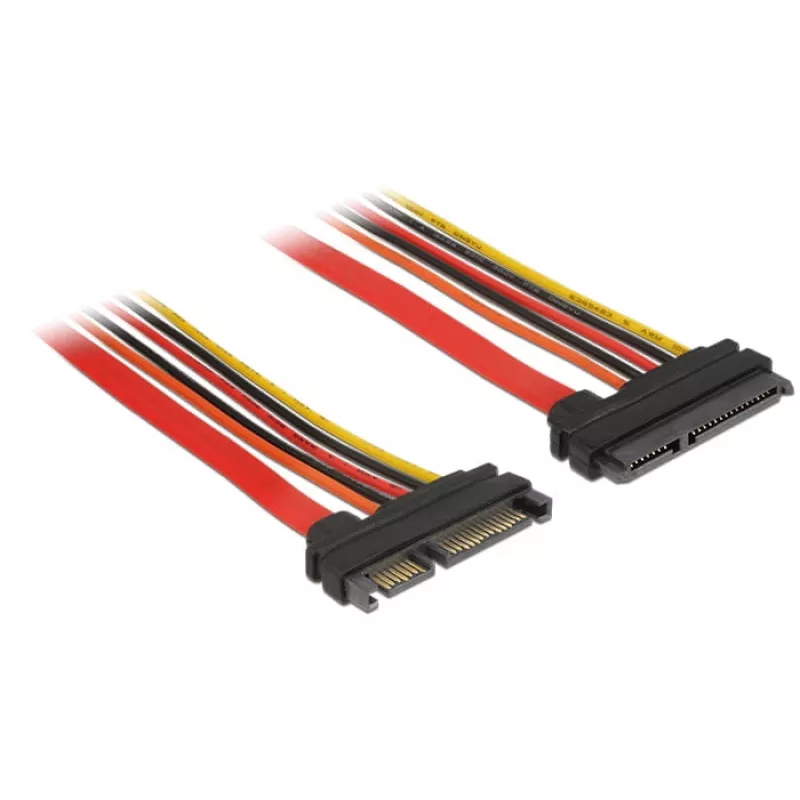 SATA Cable DeLOCK 84917 0.1m SATA 22-pin Orange Red Yellow