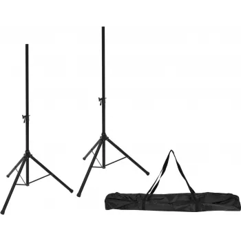 Speaker stand set Omnitronic M-3 (2x) with carry bag — portable speaker stands for PA and monitoring