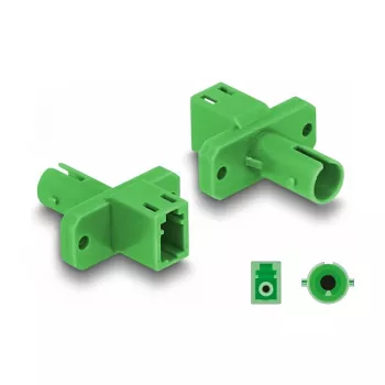 DeLOCK Optical Fiber Hybrid Coupler LC Simplex female to ST Simplex female green