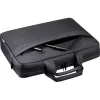 Laptop bag DEFENDER FIRM 26123 for 15.6 inch laptops, polyurethane, black, toploader, removable shoulder strap