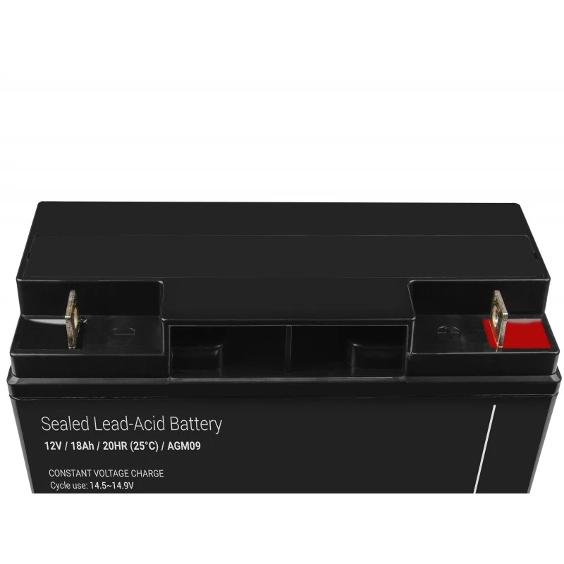 Rechargeable Sealed Lead Acid Battery Green Cell AGM09 12 V 18000 mAh, Black, 167×77×181 mm, 4.8 kg