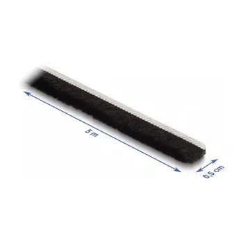 DeLOCK Brush Strip self-adhesive 5 mm length 5 m black