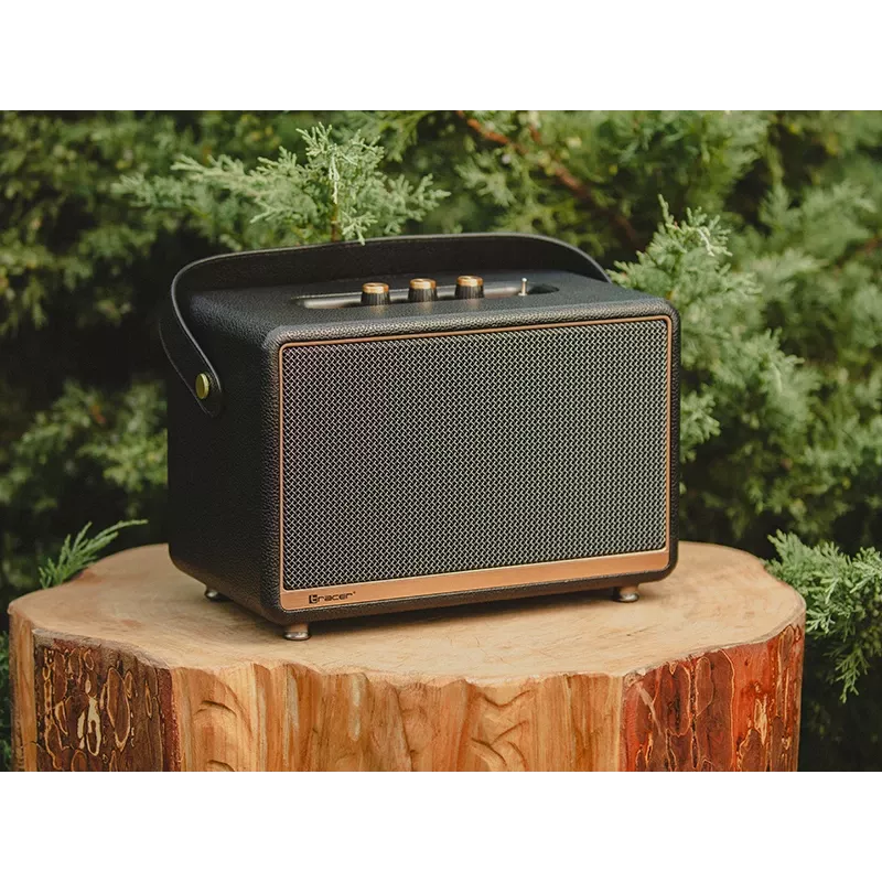 Portable stereo speaker TRACER M45 Black — Bluetooth 5.0, 45 W RMS, FM radio, built-in mic, battery-powered