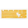 Keycap Set Ducky DKSA109-DEPDYDYYWO1 Yellow PBT Double-Shot DE layout 109 keys