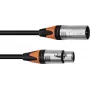 XLR cable PSSO 3‑pin, 3 m, black, Neutrik connectors