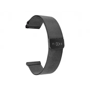 Watch strap FIXED Mesh Strap Fixed 20mm Quick Release Black — stainless mesh, 20 mm