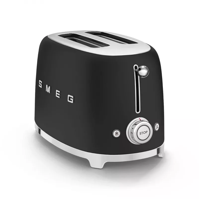 Toaster Smeg 50's Style TSF01BLMEU 2 Slice Black Stainless Steel