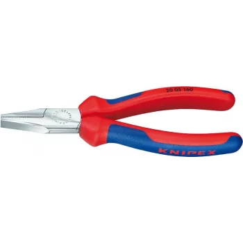 Knipex flat nose pliers DIN ISO 5745 total length 160mm, chromed, multi-component sheath