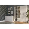 Topeshop ROMANA 160 BIEL KPLB bedroom wardrobe/closet 11 shelves 4 door(s) White