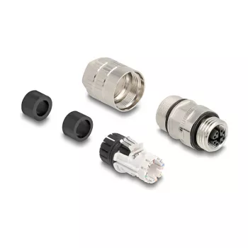 DeLOCK 86056 wire connector M12 Black Stainless steel Female