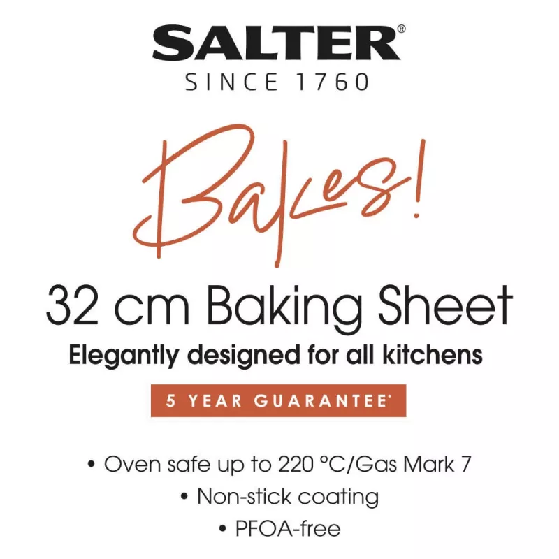 Baking sheet Salter BW12560EU7 32 cm non-stick carbon steel