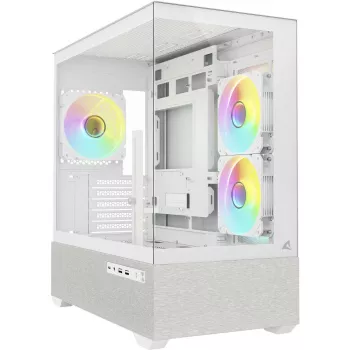 Sharkoon MK7 ARGB mATX Case 2xGlass White