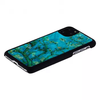 Protective smartphone case iKins for iPhone 11 Pro Max — Almond Blossom Black