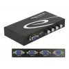 DeLock Switch VGA 4 port manual bidirectional - screen switch - 4 x VGA - Desktop (87635)