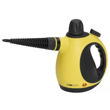 Portable steam cleaner CLATRONIC DR 3653 — 0.25 L water tank, 1050 W, 3.5 bar, 5 m cord, yellow