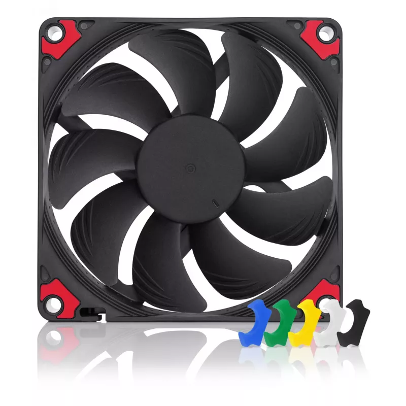 Noctua NF-A9x14 HS-PWM CH.BK.S 92 mm slim PWM computer case fan, 12 V, 600–2500 RPM, 57.5 m³/h, 14 mm thickness