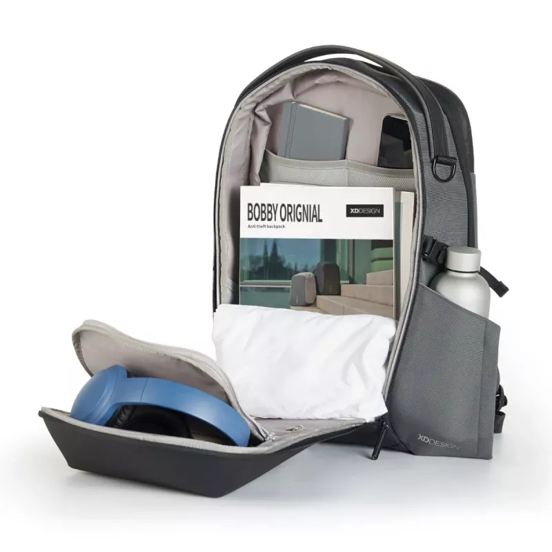 Backpack XDDESIGN Bizz Grey P705.932 — water resistant, lightweight city backpack