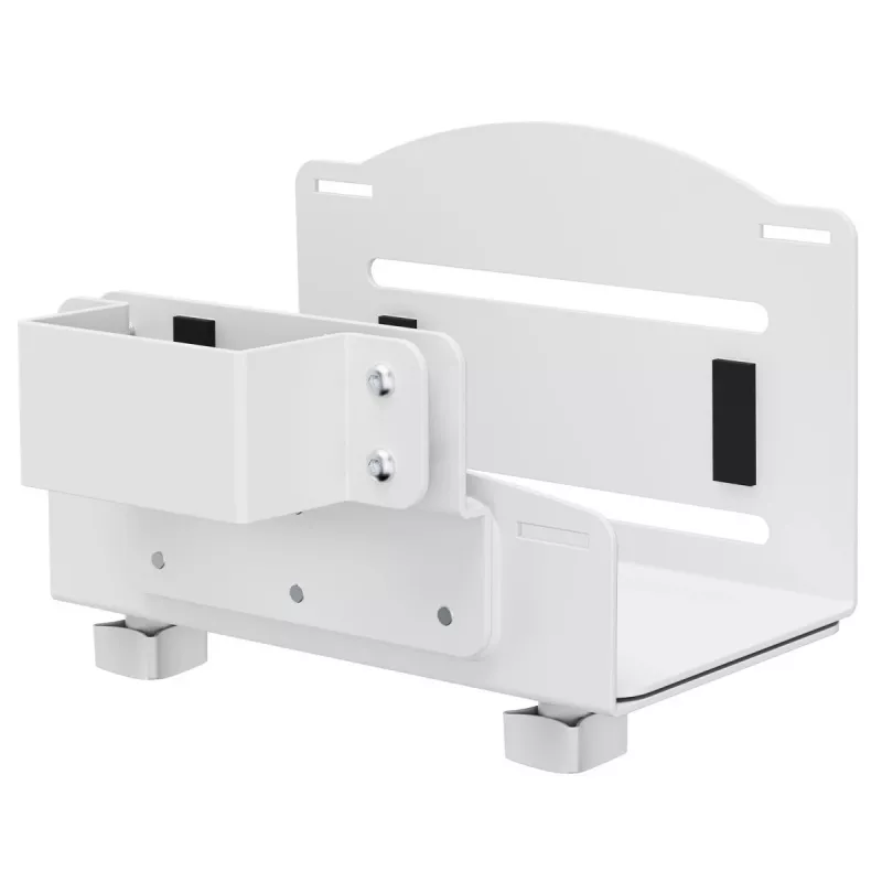 CPU holder MACLEAN MC-116W adjustable height and swivel design for under-desk mounting