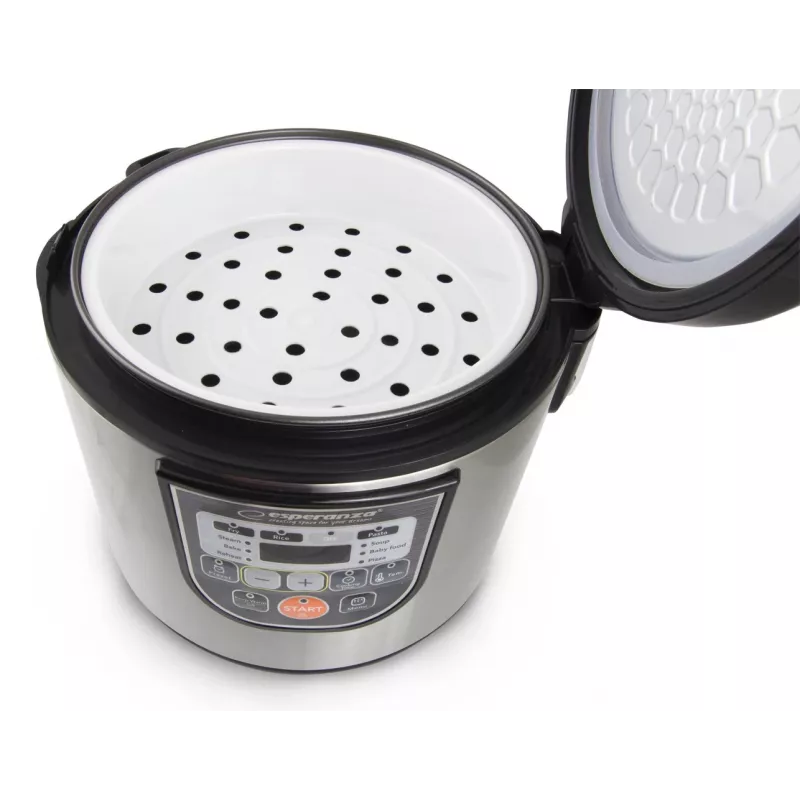 Multicooker ESPERANZA EKG011, 5 L capacity, 860 W, Black/Stainless Steel