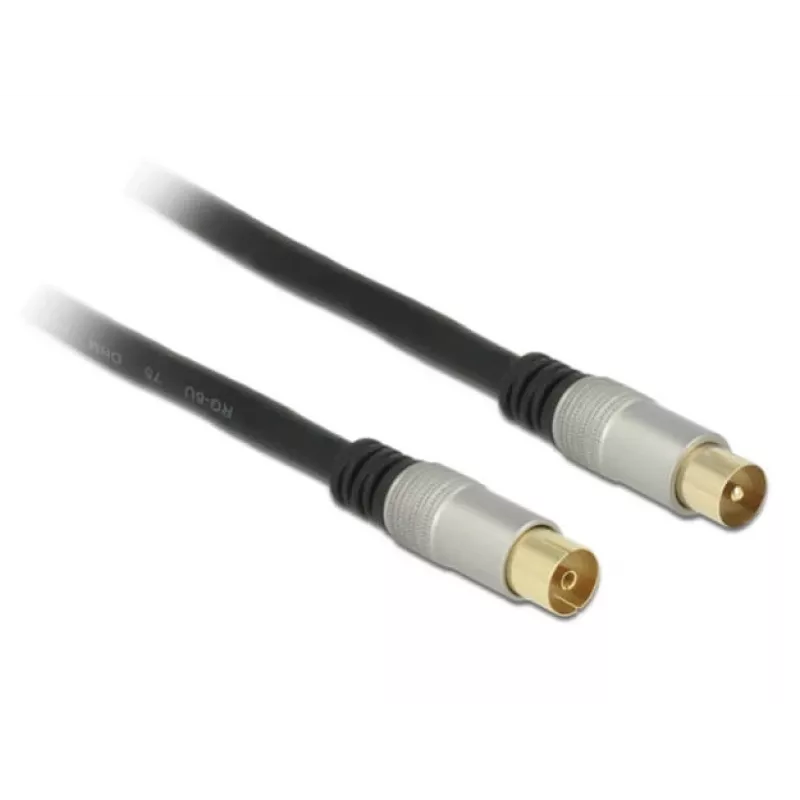 Coaxial Cable RG-6/U DeLOCK 88946 2m IEC Black