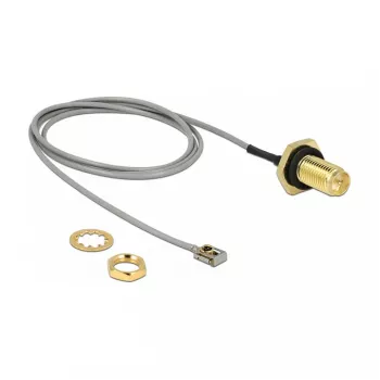 Coaxial Cable DeLOCK 89927 0.5m RP-SMA MHF I LK Black Grey