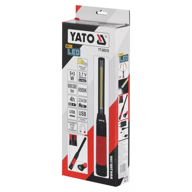 Yato YT-08518 work light Black LED 8 W