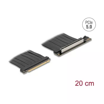 PCI Express 5.0 x16 Riser Card DELOCK 81289, x16 slot, 20 cm cable