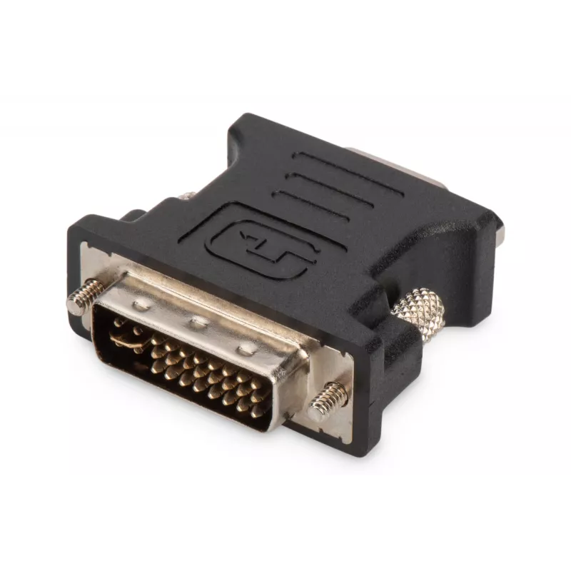 Assmann DVI adapter. DVI(24+5) - HD15 M/F. DVI-I dual link. bl (AK-320504-000-S)