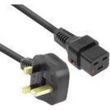 ACT Powercord UK male - C19 IEC Lock black 2 m PC1214 230V 16A