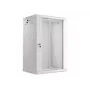 Lanberg WF01-6418-10S Wall-Mounted 19 inch 18U Rack Cabinet 600x450mm Grey (Glass Door)