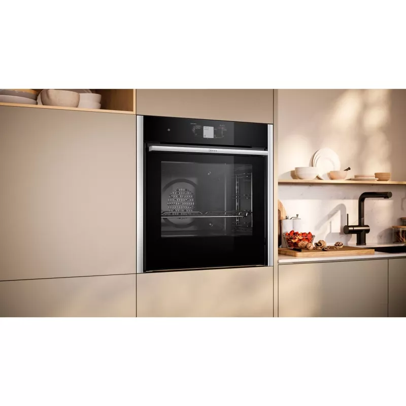 Neff B64CT73N0 oven 71 L Black, Stainless steel