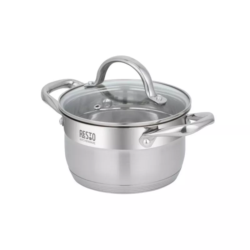 Round Stainless Steel Pot Resto Kitchenware Libra 1.9 L
