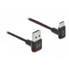 USB Cable DeLOCK EASY-USB 2.0 Type-A male to Type-C male angled 0.2m black