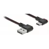 USB Cable DeLOCK EASY-USB 2.0 Type-A male to Type-C male angled 0.2m black