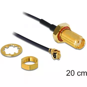 Coaxial Cable DeLOCK 88747 0.2 m Black