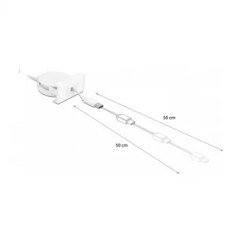 Retractable Cable DeLOCK Easy 45 USB 2.0 Type-A to Type-C 0.62m