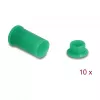 Port dust cover DELOCK 60673 for DL4 ports, silicone, green, 14×27×14 mm, pack of 10