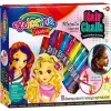 Hair Chalk Set colorino 68635PTR — 10 colors mix, temporary hair color sticks