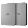 LaCie Mobile Drive 1TB External Hard Drive Portable - Moon Silver USB-C 3.2 for PC and Mac Post-consumer Recycled with Adobe All Apps Plan and R